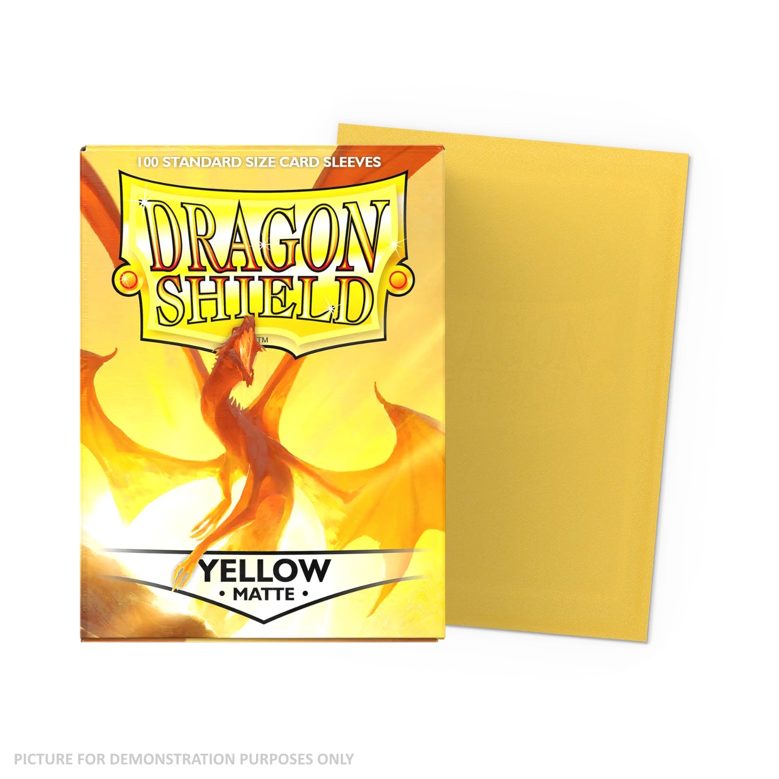 Dragon Shield 100 Standard Size Card Sleeves - Matte Yellow
